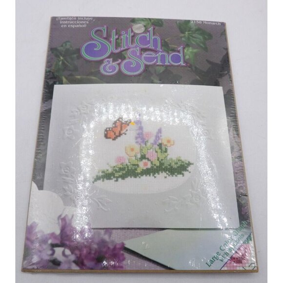 Set of 4 Mini Cross Stitch Kits- Cactus, Christmas Tree, Wreath & Butterfly - Picture 8 of 9